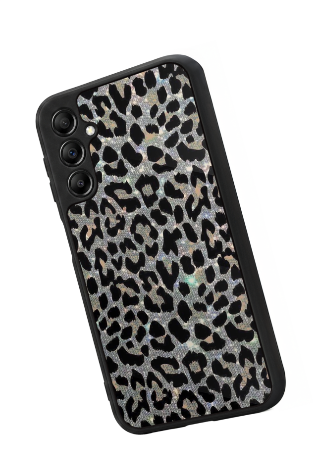 Samsung Galaxy A14 Uyumlu Hologram Leopar Tasarımlı Glossy Premium Kılıf