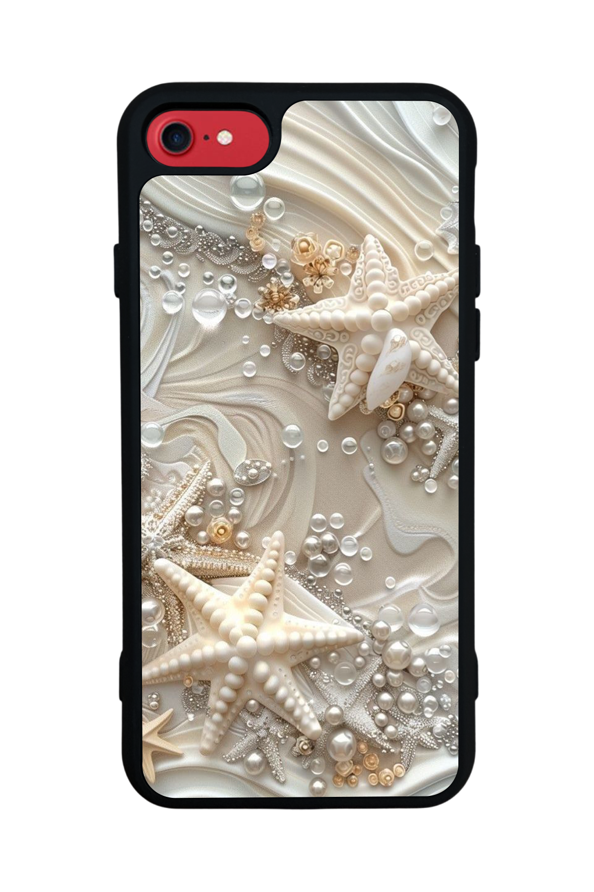 iPhone 8 Uyumlu  İnci Tasarımlı Glossy Premium Kılıf