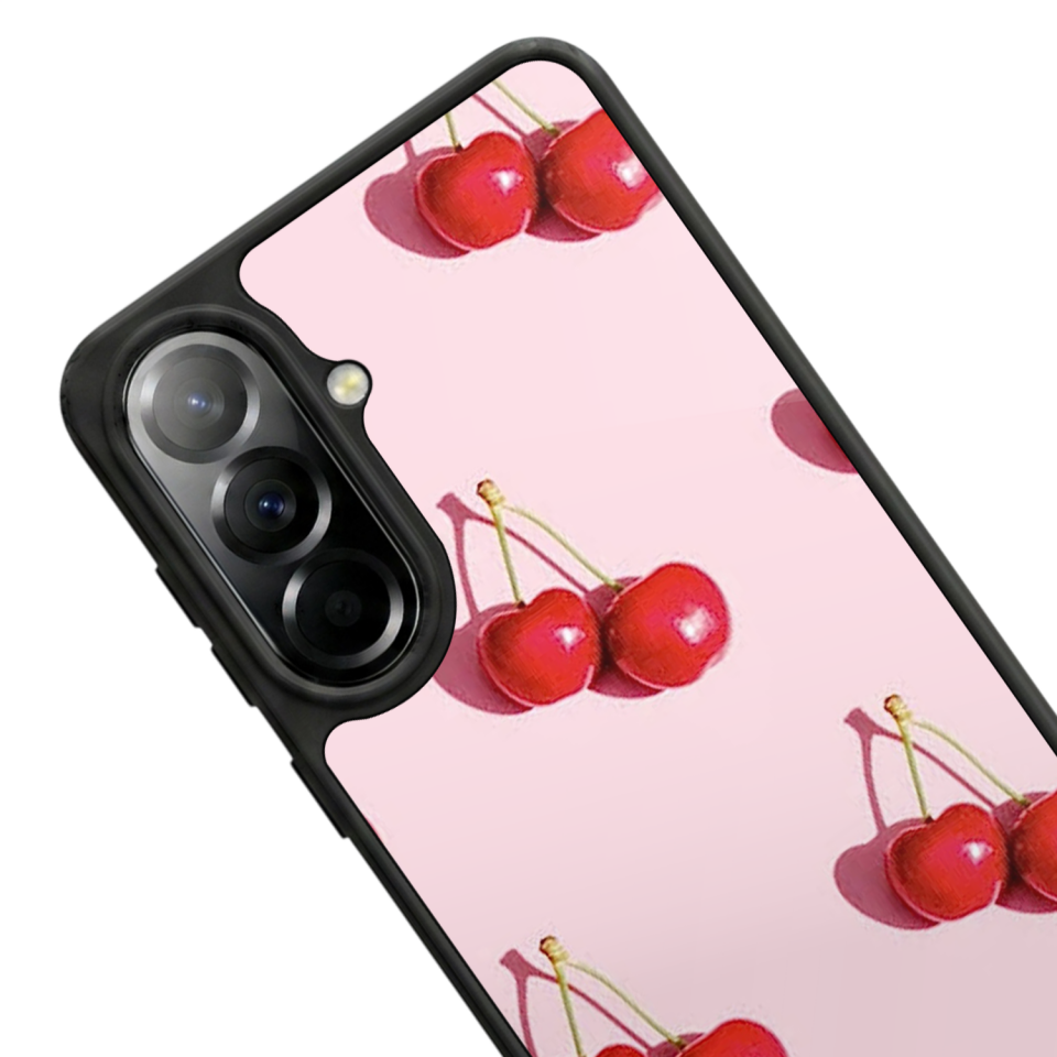 Samsung Galaxy A37 Uyumlu Kiraz Tasarımlı Glossy Premium Kılıf
