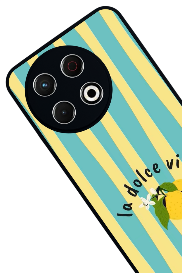 Tecno Spark 30 Pro Uyumlu Limon Tasarımlı Glossy Premium Kılıf