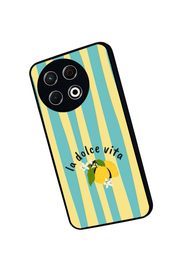 Tecno Spark 30 Pro Uyumlu Limon Tasarımlı Glossy Premium Kılıf