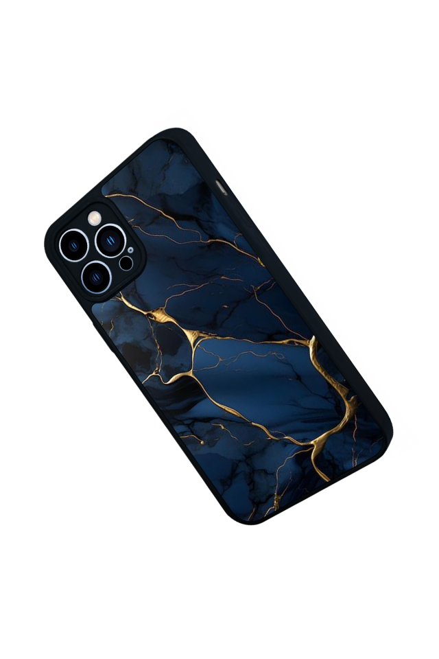 iPhone 12 Pro Max Uyumlu Mermer Marble Tasarımlı Glossy Premium Kılıf