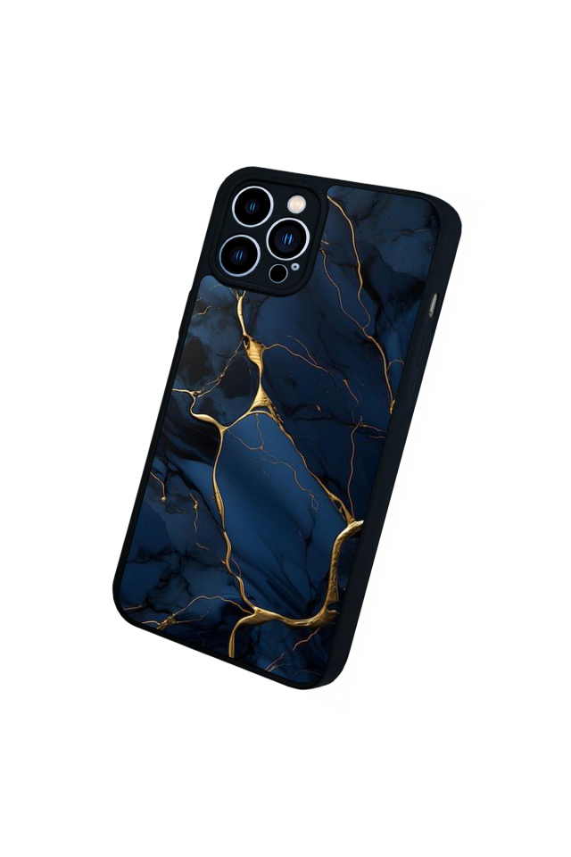 iPhone 12 Pro Max Uyumlu Mermer Marble Tasarımlı Glossy Premium Kılıf
