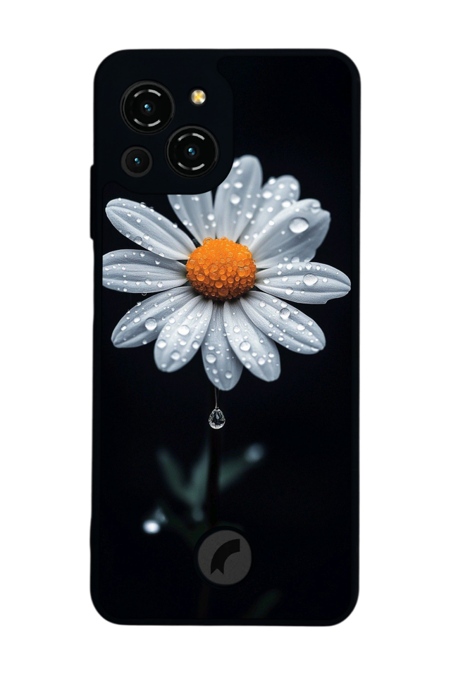 Reeder S23 Pro Max Uyumlu Papatya Tasarımlı Glossy Premium Kılıf