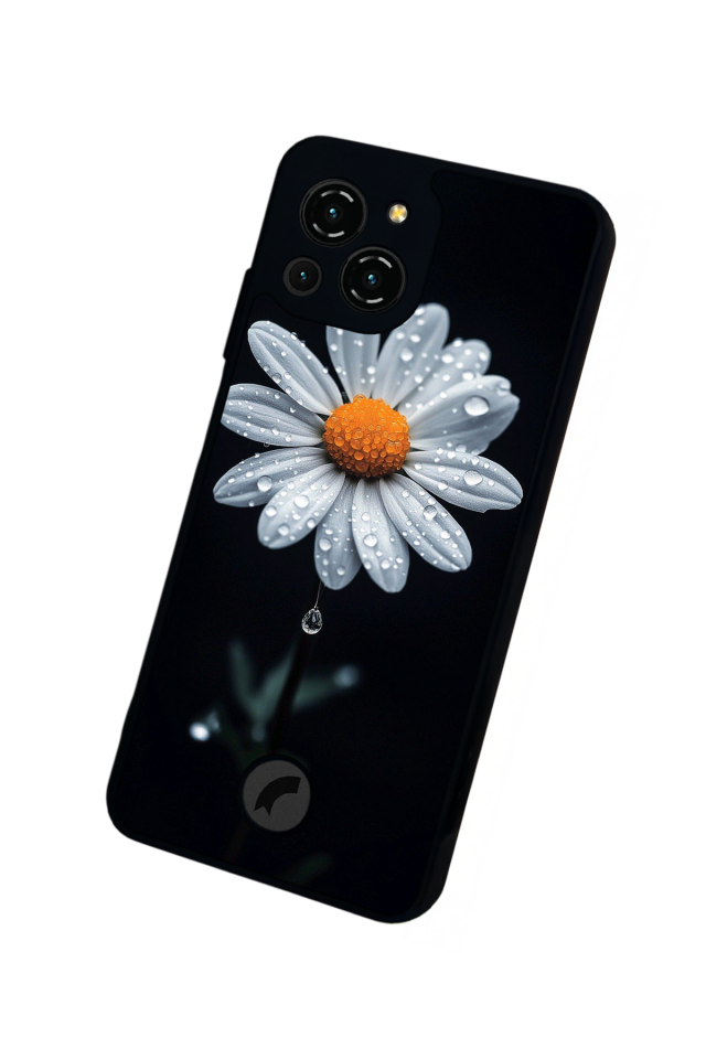 Reeder S23 Pro Max Uyumlu Papatya Tasarımlı Glossy Premium Kılıf