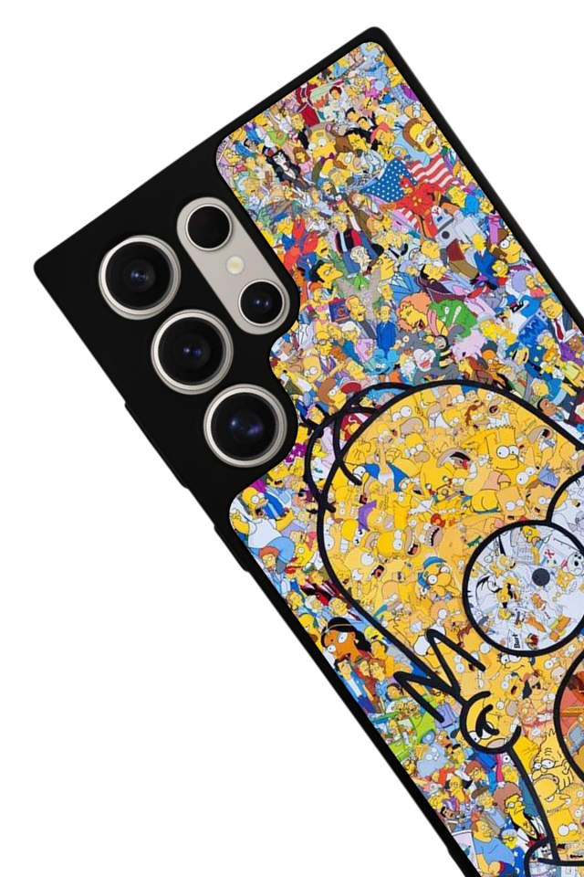 Samsung Galaxy S22 Ultra Uyumlu The Simpsons Tasarımlı Glossy Premium Kılıf
