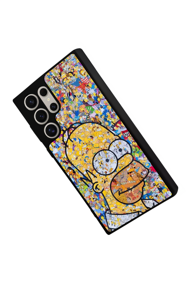 Samsung Galaxy S22 Ultra Uyumlu The Simpsons Tasarımlı Glossy Premium Kılıf