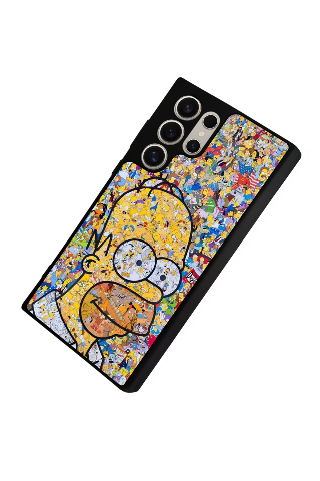 Samsung Galaxy S22 Ultra Uyumlu The Simpsons Tasarımlı Glossy Premium Kılıf