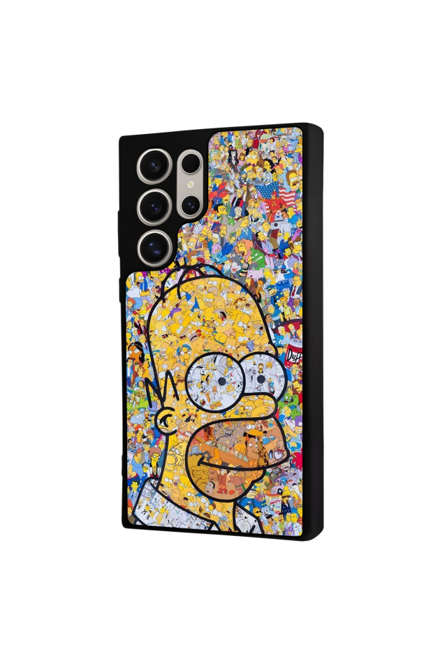 Samsung Galaxy S22 Ultra Uyumlu The Simpsons Tasarımlı Glossy Premium Kılıf