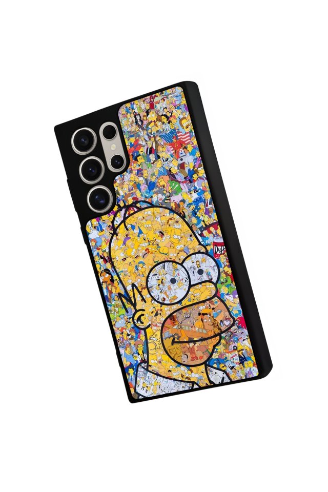Samsung Galaxy S22 Ultra Uyumlu The Simpsons Tasarımlı Glossy Premium Kılıf