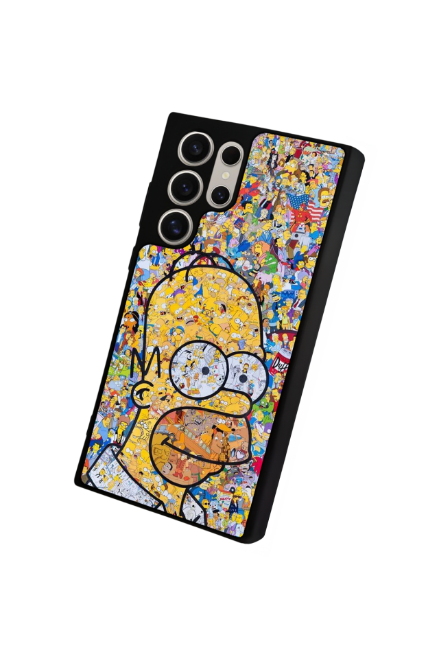 Samsung Galaxy S22 Ultra Uyumlu The Simpsons Tasarımlı Glossy Premium Kılıf