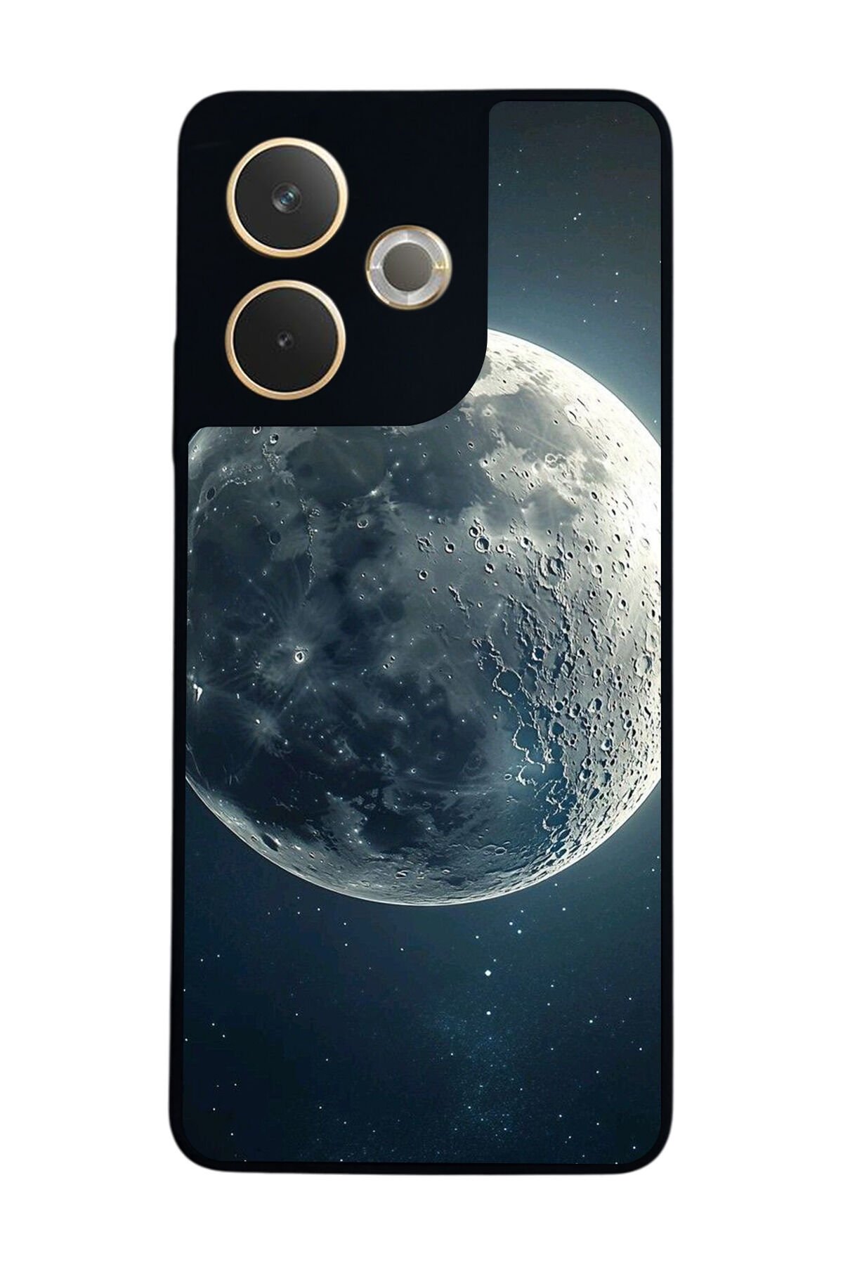 Oppo A5 Pro Uyumlu Ay Tasarımlı Glossy Premium Kılıf