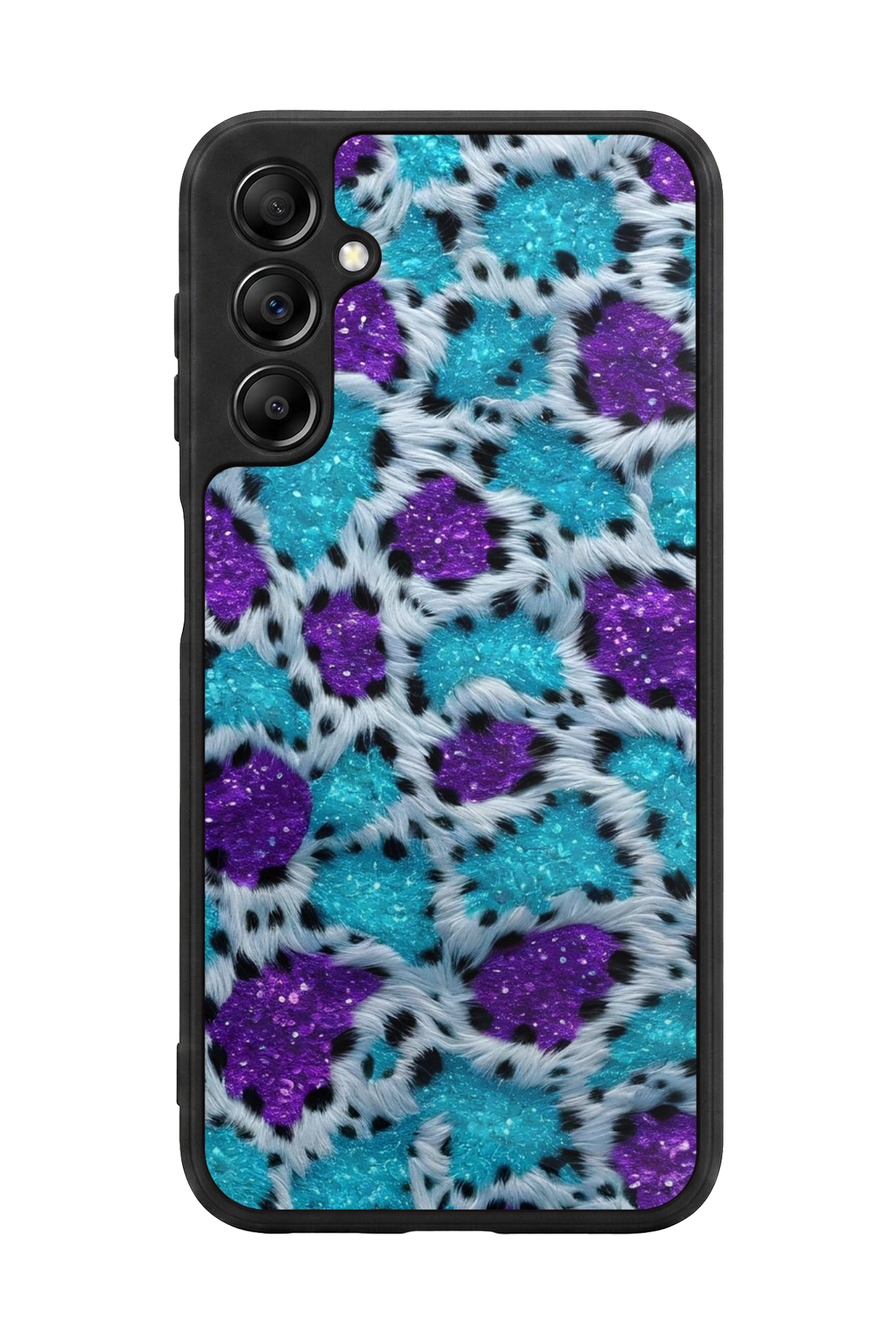Samsung Galaxy A14 Uyumlu Hologram Leopar Tasarımlı Glossy Premium Kılıf