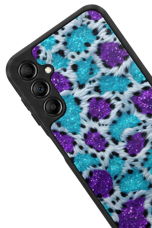 Samsung Galaxy A14 Uyumlu Hologram Leopar Tasarımlı Glossy Premium Kılıf