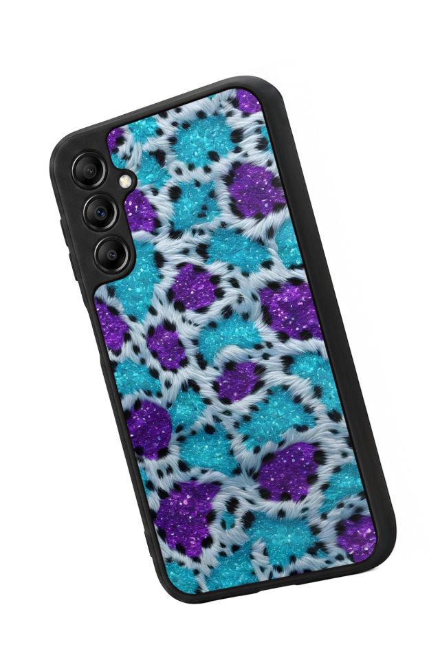 Samsung Galaxy A14 Uyumlu Hologram Leopar Tasarımlı Glossy Premium Kılıf