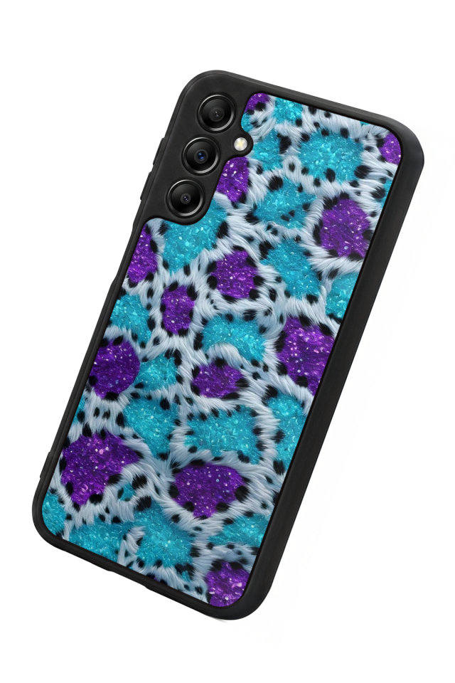 Samsung Galaxy A14 Uyumlu Hologram Leopar Tasarımlı Glossy Premium Kılıf