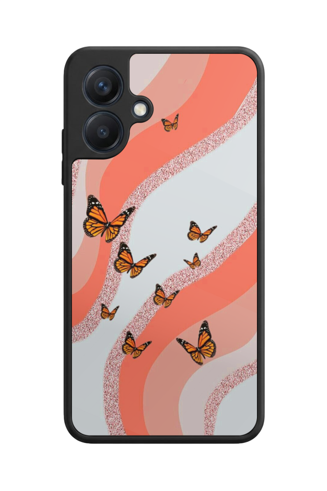 Samsung Galaxy A07 Uyumlu Kelebek Tasarımlı Glossy Premium Kılıf