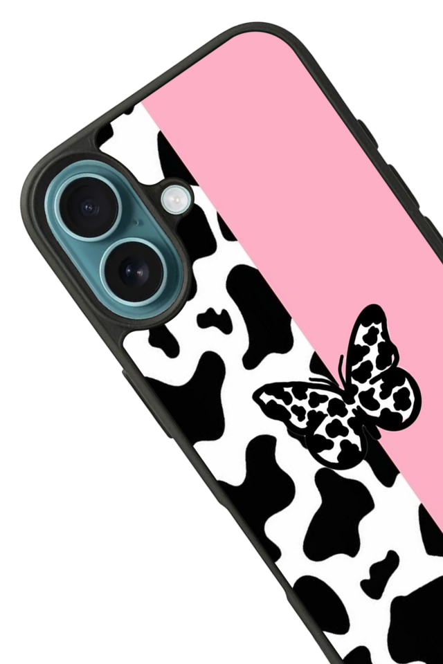 iPhone 16 Uyumlu Kelebek Tasarımlı Glossy Premium Kılıf