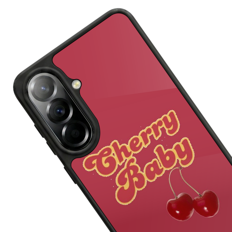 Samsung Galaxy A37 Uyumlu Kiraz Tasarımlı Glossy Premium Kılıf