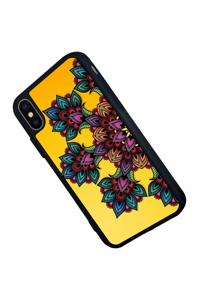 iPhone XS Max Uyumlu Mandala Tasarımlı Glossy Premium Kılıf