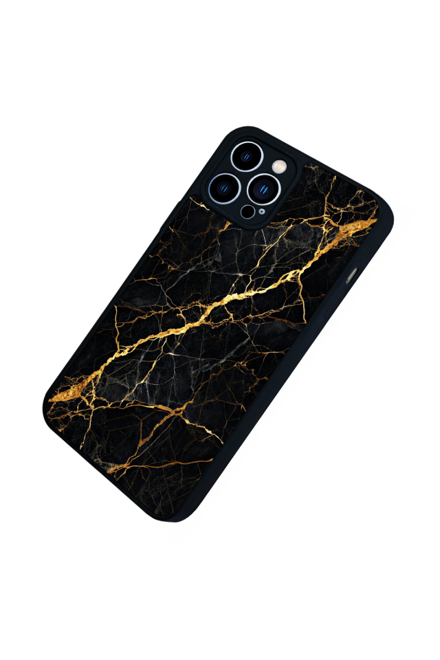 iPhone 12 Pro Max Uyumlu Mermer Marble Tasarımlı Glossy Premium Kılıf