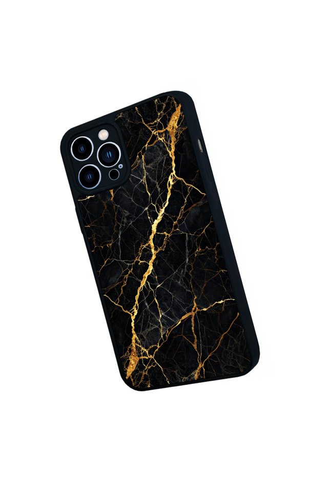 iPhone 12 Pro Max Uyumlu Mermer Marble Tasarımlı Glossy Premium Kılıf