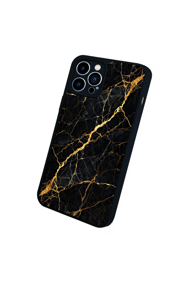 iPhone 12 Pro Max Uyumlu Mermer Marble Tasarımlı Glossy Premium Kılıf