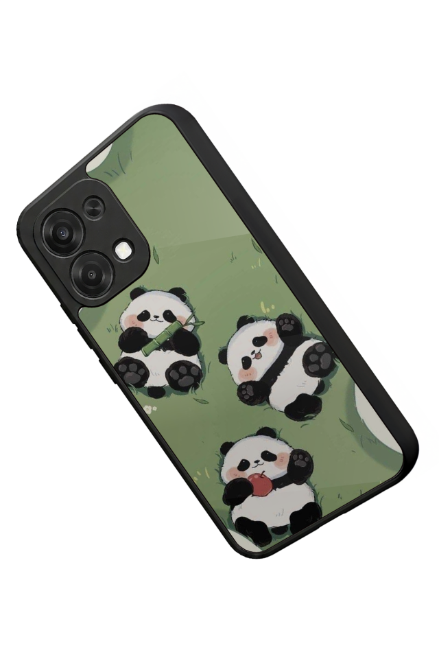 Oppo A6 Pro Uyumlu Panda Tasarımlı Glossy Premium Kılıf