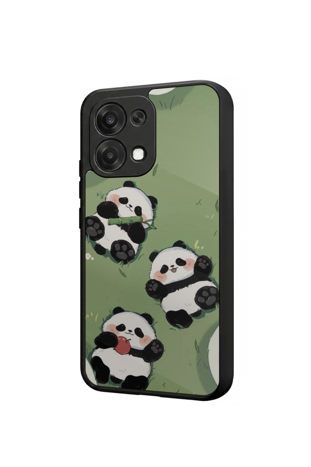 Oppo A6 Pro Uyumlu Panda Tasarımlı Glossy Premium Kılıf
