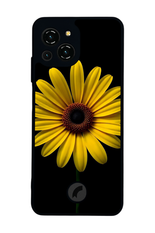 Reeder S23 Pro Max Uyumlu Papatya Tasarımlı Glossy Premium Kılıf