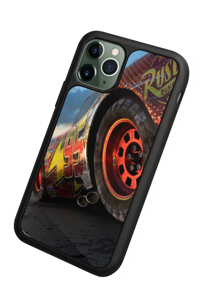 iPhone 11 Pro Max Uyumlu Şimsek McQueen Tasarımlı Glossy Premium Kılıf