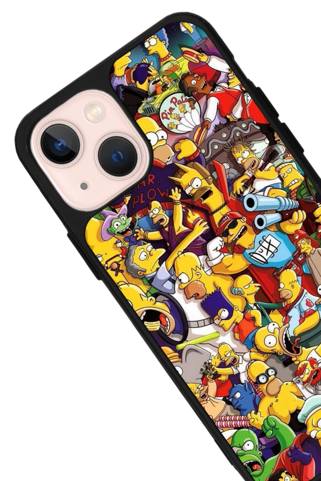 iPhone 14 Plus Uyumlu The Simpsons Tasarımlı Glossy Premium Kılıf