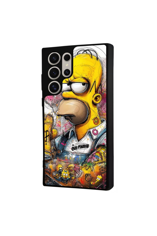 Samsung Galaxy S22 Ultra Uyumlu The Simpsons Tasarımlı Glossy Premium Kılıf