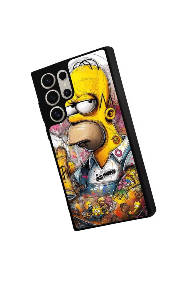 Samsung Galaxy S22 Ultra Uyumlu The Simpsons Tasarımlı Glossy Premium Kılıf