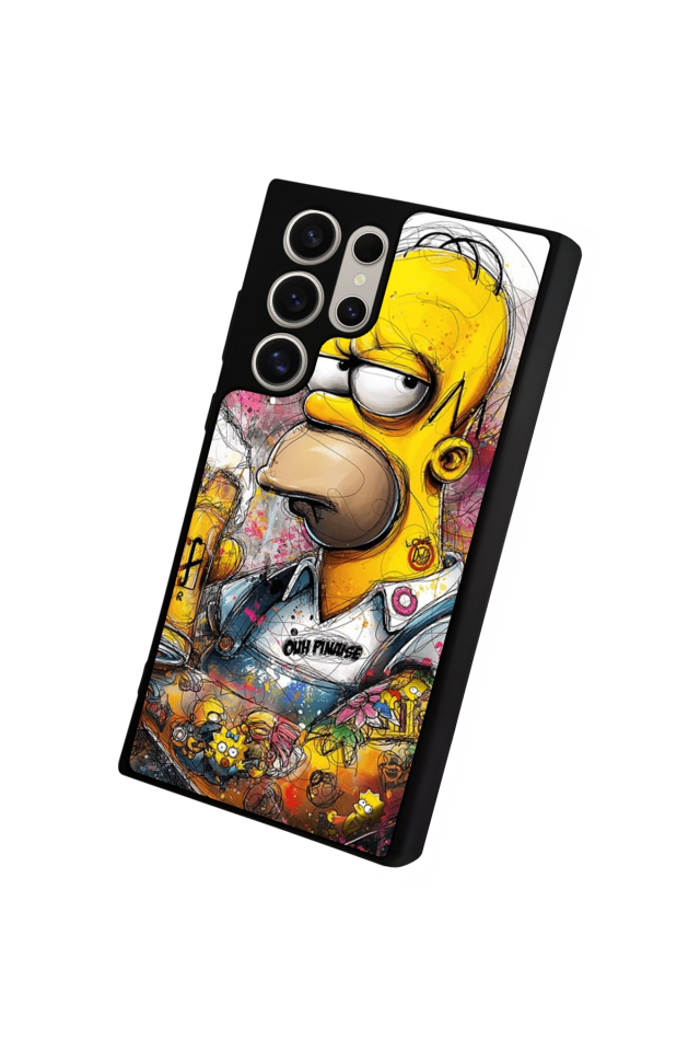 Samsung Galaxy S22 Ultra Uyumlu The Simpsons Tasarımlı Glossy Premium Kılıf