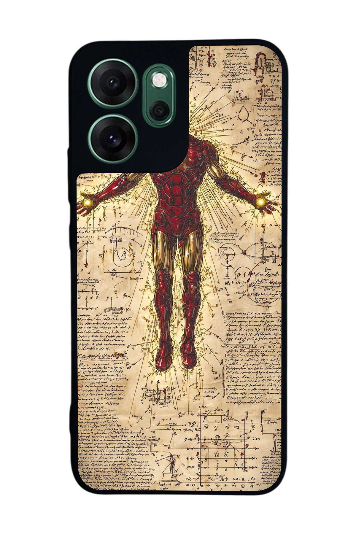 Oppo Reno 14F Uyumlu Iron Man ( Demir Adam ) Tasarımlı Glossy Premium Kılıf