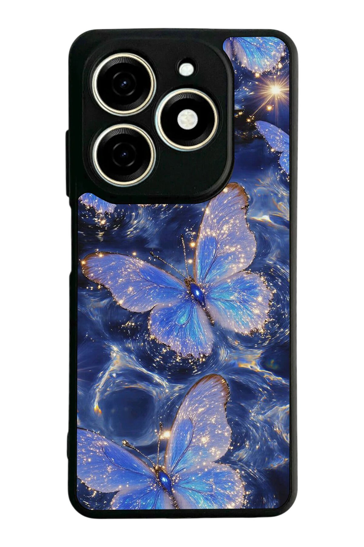Infınıx Smart 8 Pro Uyumlu Kelebek Tasarımlı Glossy Premium Kılıf