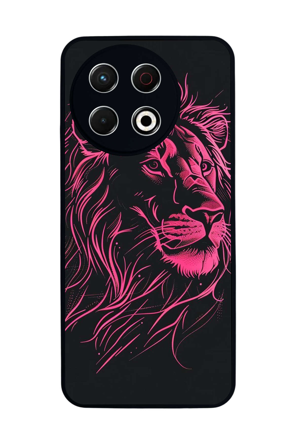 Tecno Spark 30 Pro Uyumlu Aslan Tasarımlı Glossy Premium Kılıf