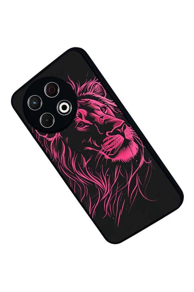 Tecno Spark 30 Pro Uyumlu Aslan Tasarımlı Glossy Premium Kılıf