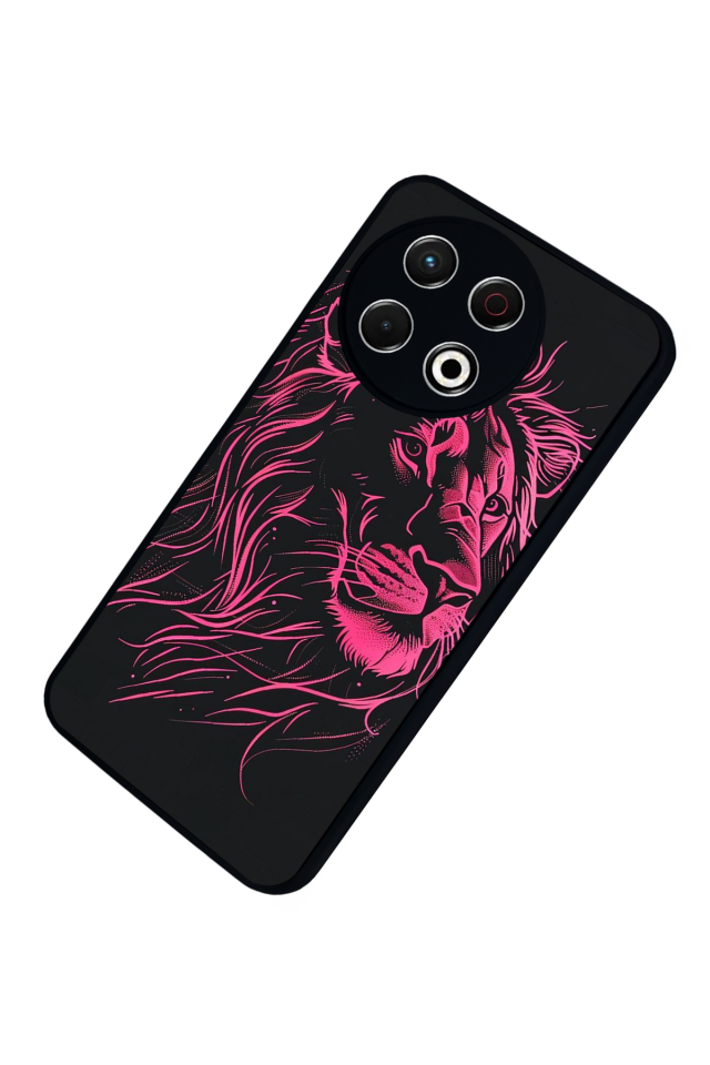Tecno Spark 30 Pro Uyumlu Aslan Tasarımlı Glossy Premium Kılıf
