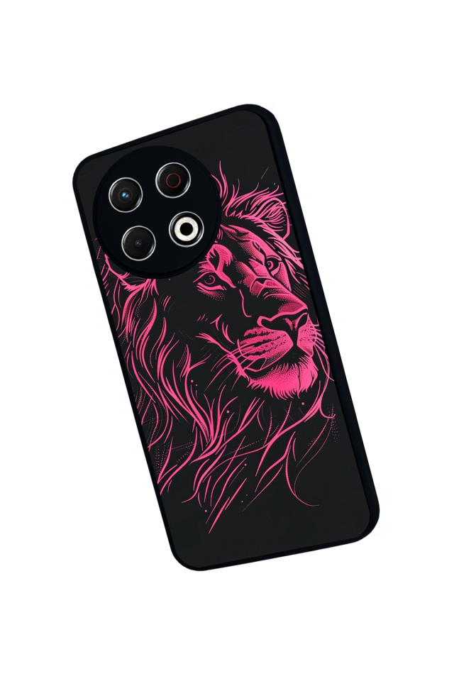 Tecno Spark 30 Pro Uyumlu Aslan Tasarımlı Glossy Premium Kılıf