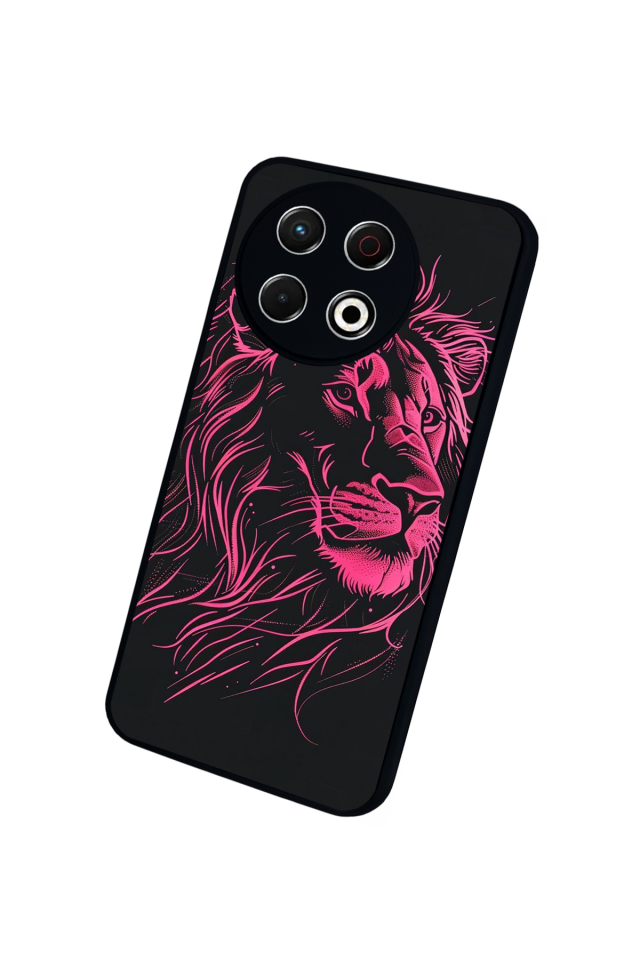 Tecno Spark 30 Pro Uyumlu Aslan Tasarımlı Glossy Premium Kılıf