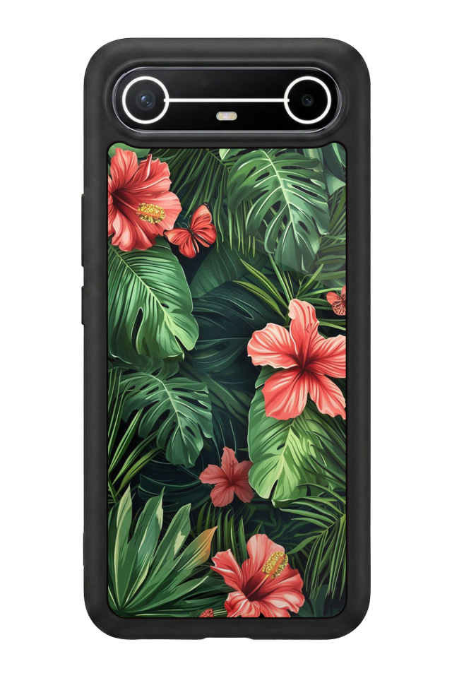 Tecno Spark Slim 5G Uyumlu Botanik Tasarımlı Glossy Premium Kılıf