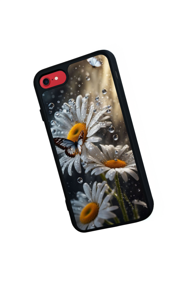 iPhone SE Uyumlu Cicek Tasarımlı Glossy Premium Kılıf