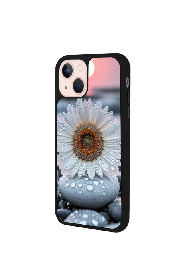 iPhone 15 Uyumlu Cicek Tasarımlı Glossy Premium Kılıf