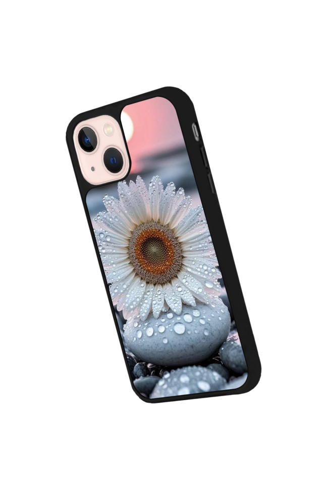 iPhone 15 Uyumlu Cicek Tasarımlı Glossy Premium Kılıf