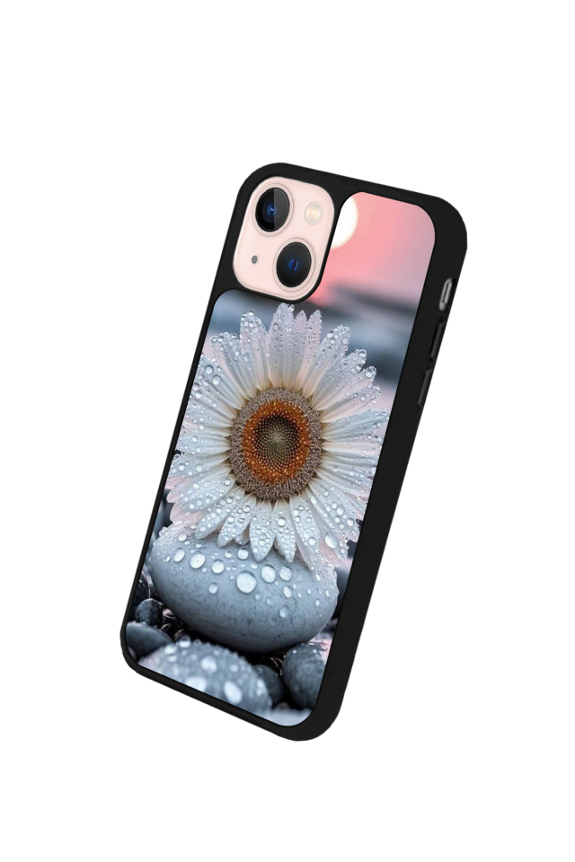 iPhone 15 Uyumlu Cicek Tasarımlı Glossy Premium Kılıf