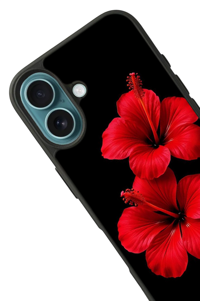iPhone 16 Plus Uyumlu Cicek Tasarımlı Glossy Premium Kılıf