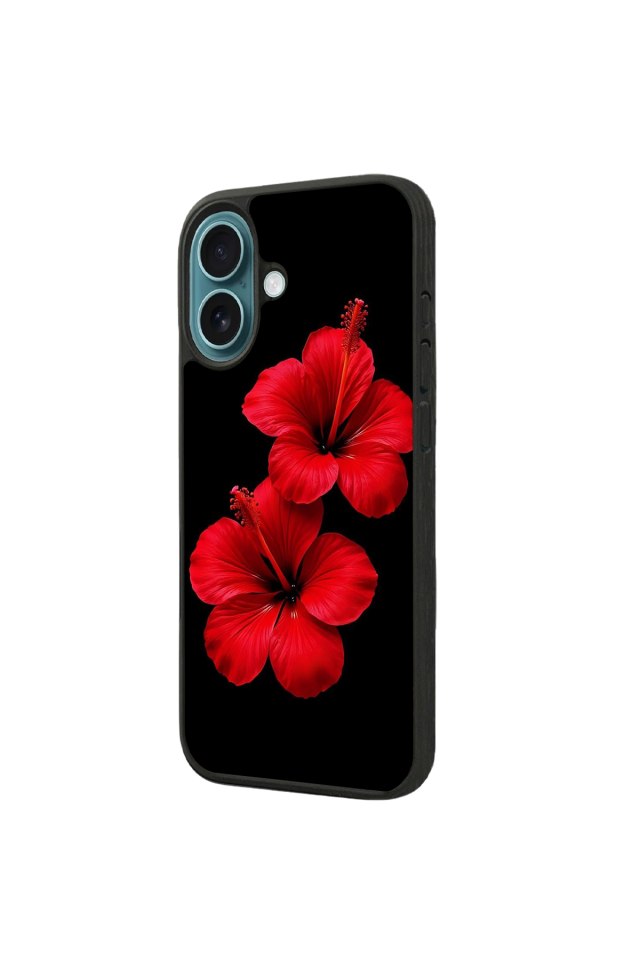 iPhone 16 Plus Uyumlu Cicek Tasarımlı Glossy Premium Kılıf