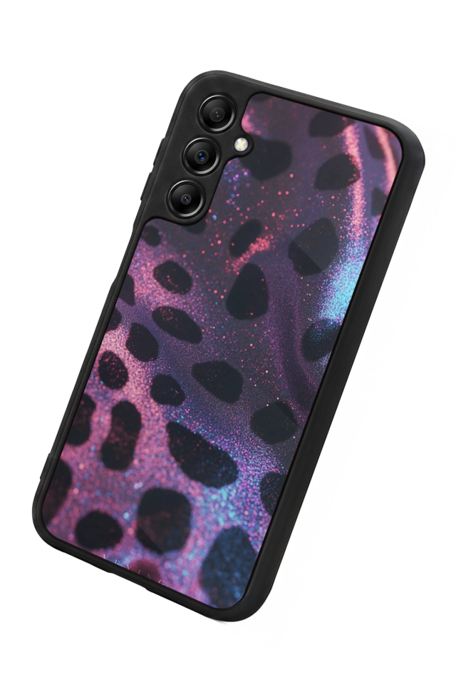 Samsung Galaxy A14 Uyumlu Hologram Leopar Tasarımlı Glossy Premium Kılıf